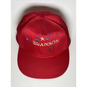 Strand Headwear Branson Missouri Music Guitar Red Snapback Trucker Hat Mens